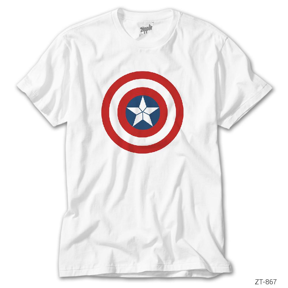Crows Gate Captain America Soft Sheild Beyaz Tişört