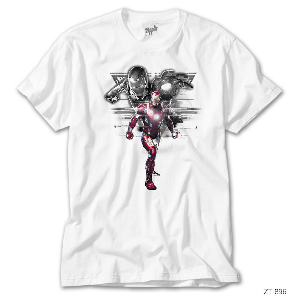 Iron Man Digital Beyaz Tişört