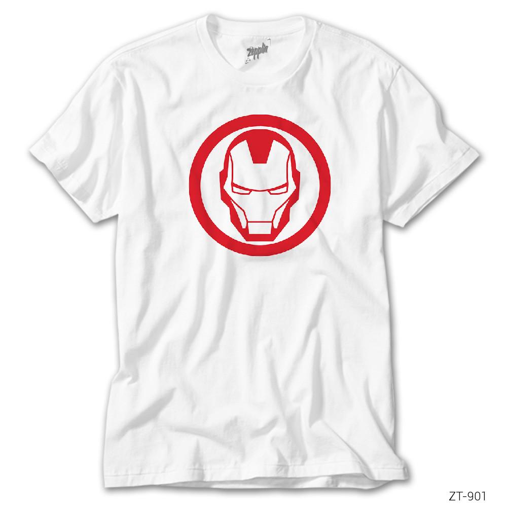 CrowsGate Iron Man Invincible Logo Beyaz Tişört