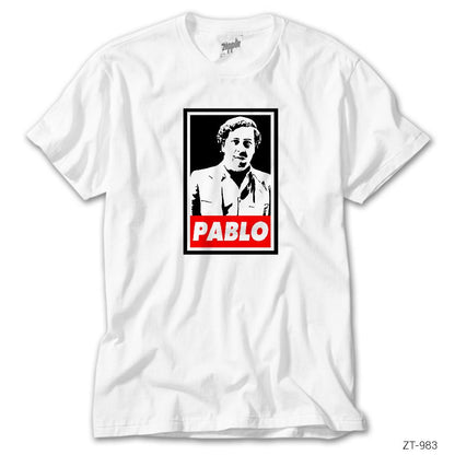 Narcos Pablo Obey Beyaz Tişört
