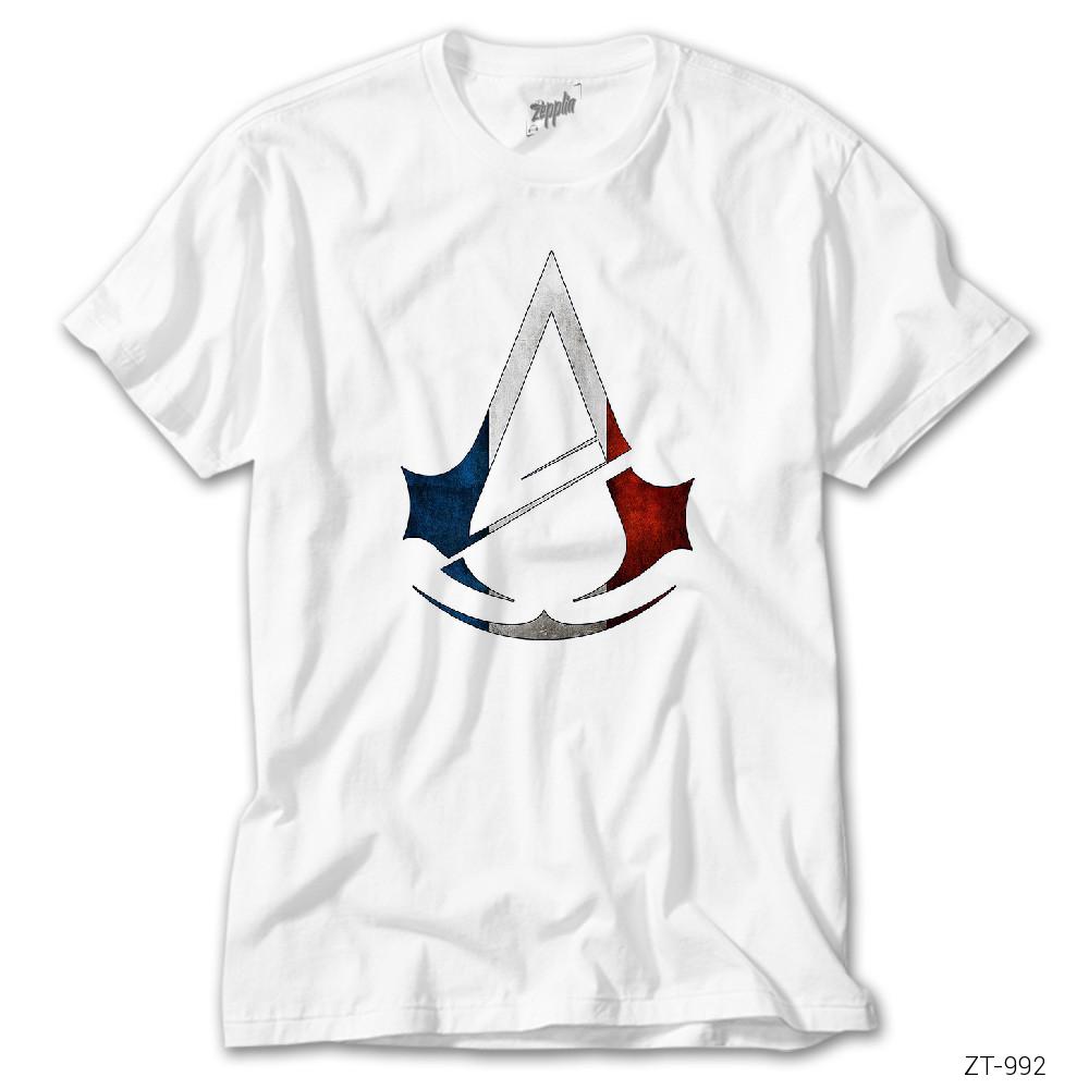 Crows Gate Assassins Creed Logo Color Beyaz Tişört