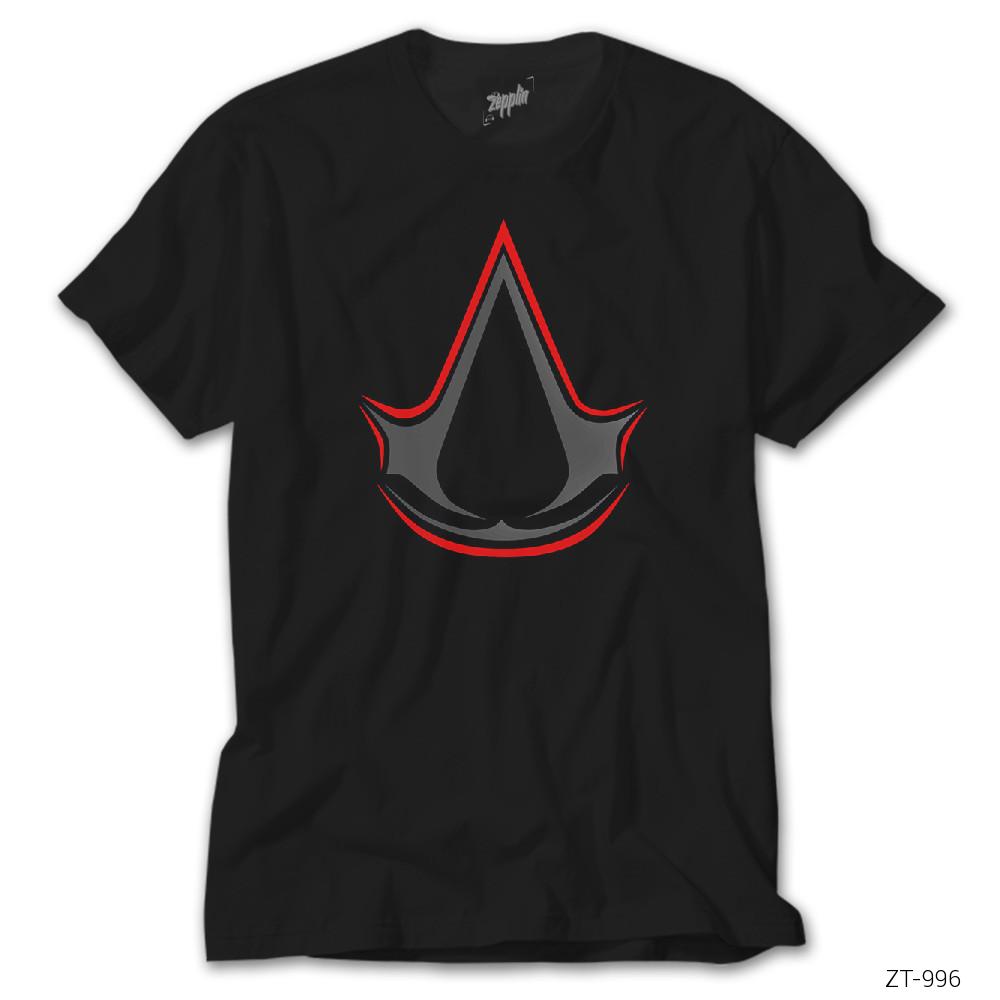 Crows Gate Assassins Creed Logo Redline Siyah Tişört