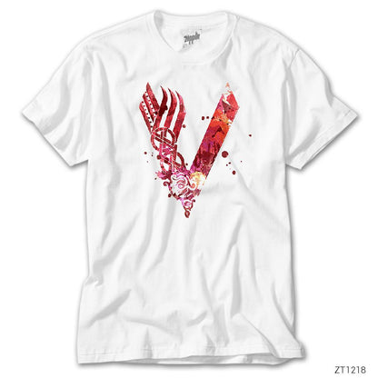 Vikings Blood Logo 2 Beyaz Tişört