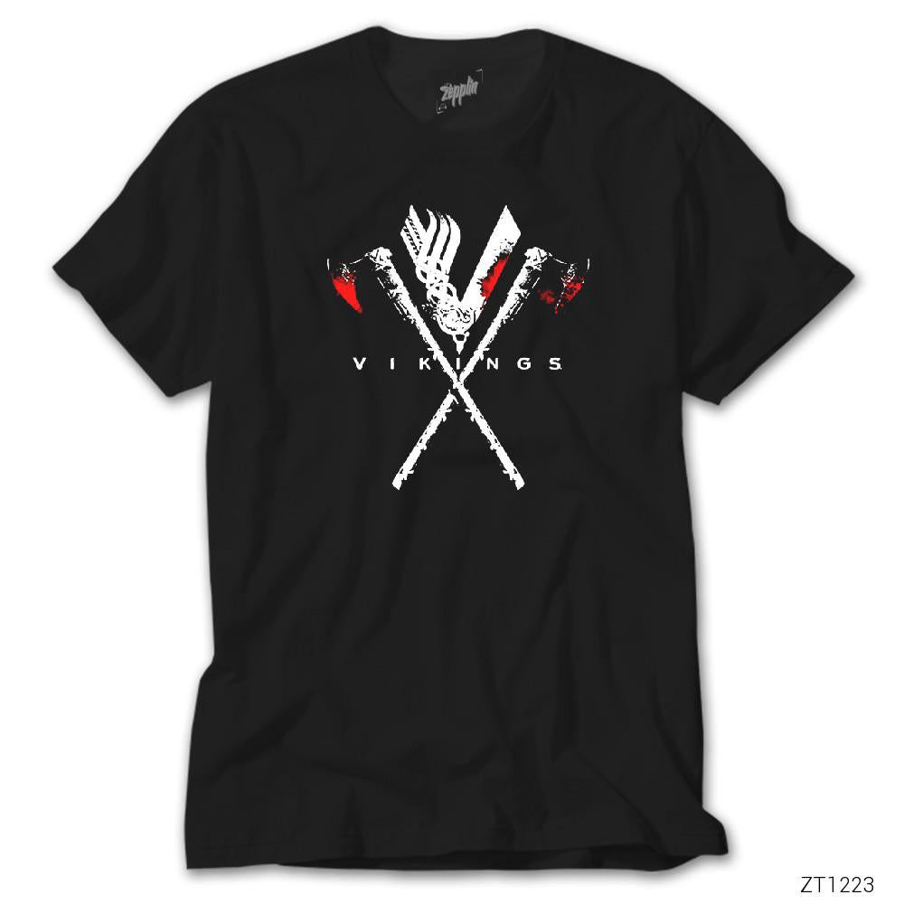CrowsGate Vikings Tools Siyah Tişört