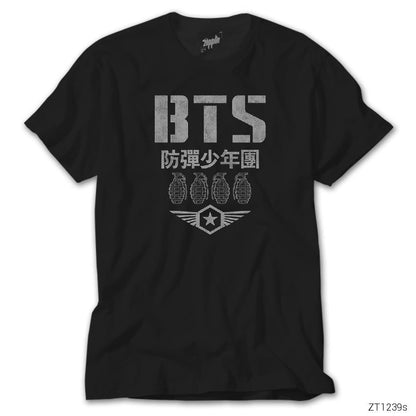 BTS Grenades Siyah Tişört