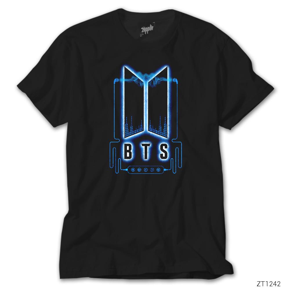 BTS Music Logo Siyah Tişört