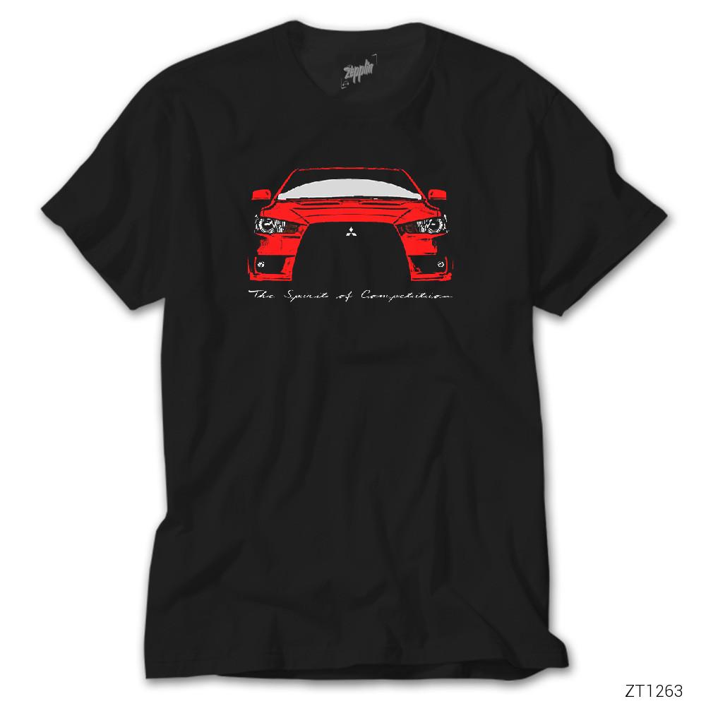 CrowsGate Mitsubishi Evo Red Siyah Tişört