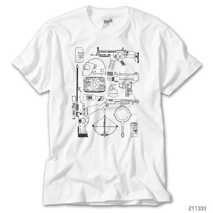 PUBG Items Beyaz Tişört