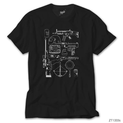 PUBG Items Siyah Tişört