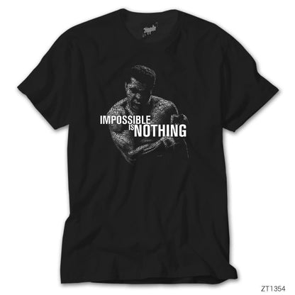 Muhammed Ali Impossible is Nothing Siyah Tişört
