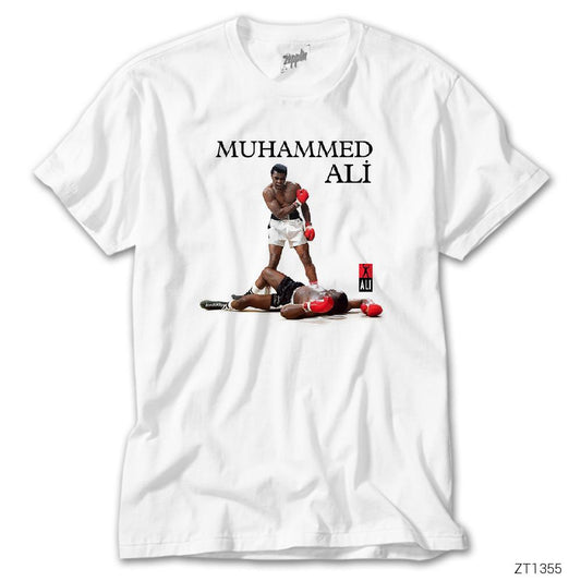 Muhammed Ali Knockout Beyaz Tişört