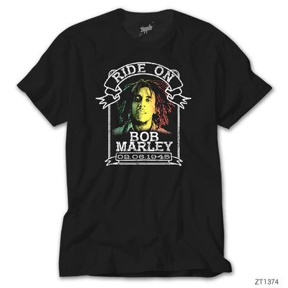 Bob Marley Ride On 1945 Siyah Tişört