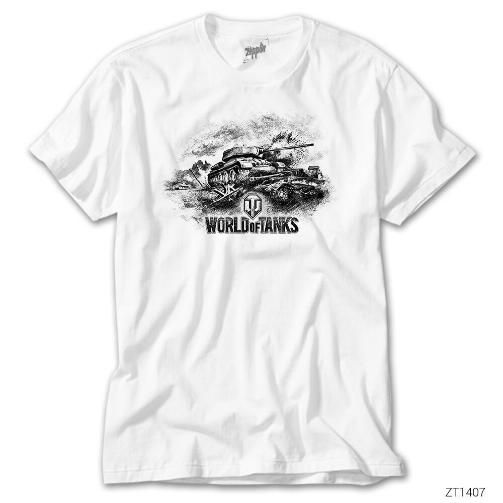 CrowsGate World of Tanks Vintage Beyaz Tişört