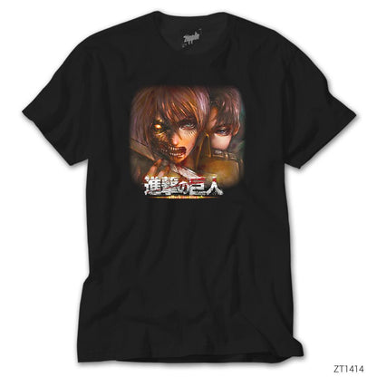 Attack on Titan Siyah Tişört