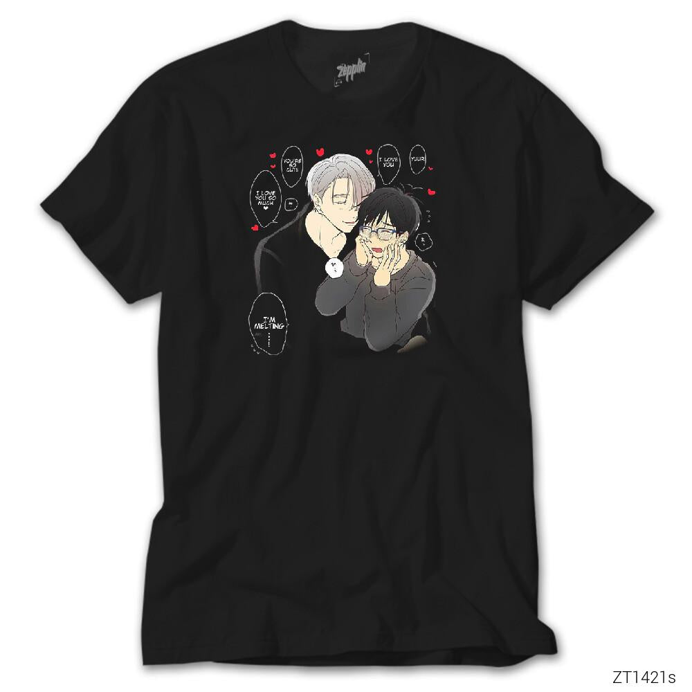 CrowsGate Yuri on Ice Viktor Siyah Tişört