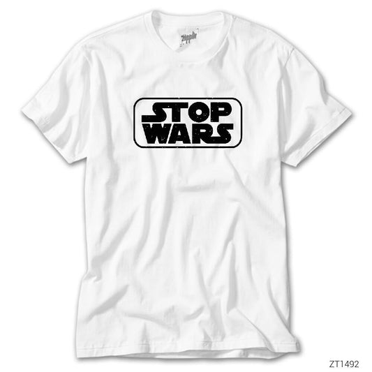 Stop Wars Beyaz Tişört