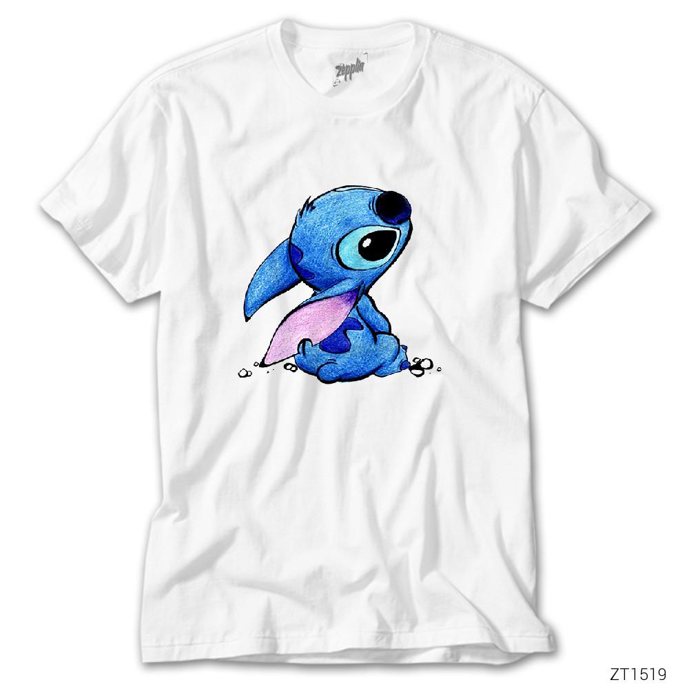 Cute Stitch Beyaz Tişört