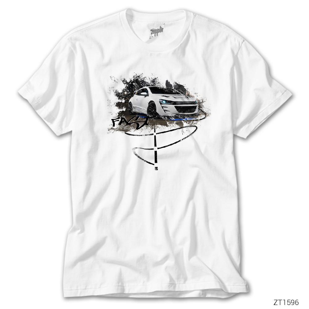 CrowsGate Scirocco Fast Driving Beyaz Tişört
