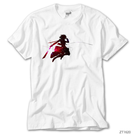 Attack on Titan Mikasa Beyaz Tişört