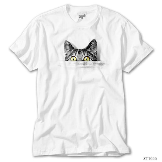 Kedi Cat in Tee Beyaz Tişört