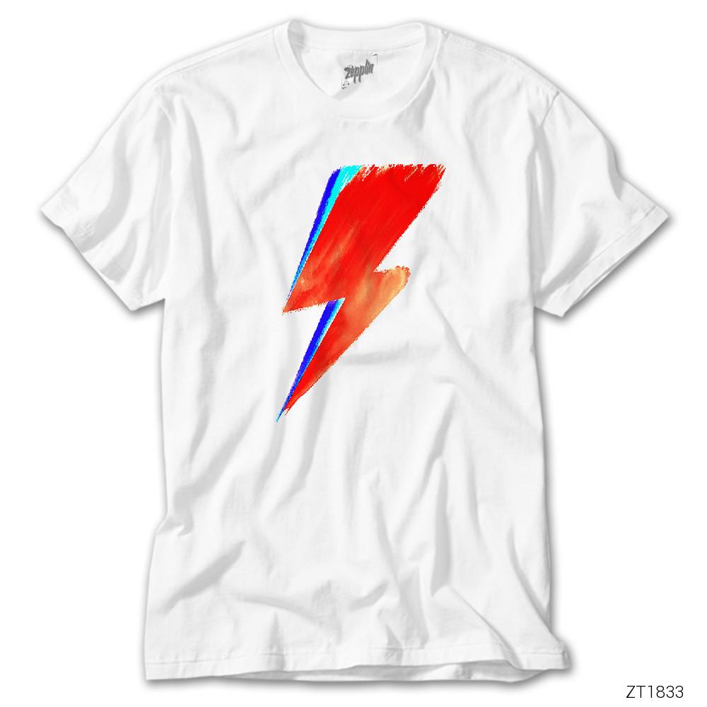 David Bowie Lighting Beyaz Tişört