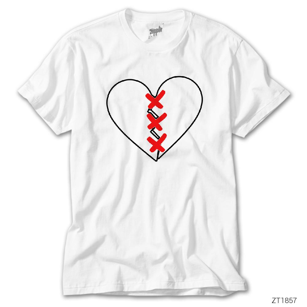 CrowsGate XXX Tentection Broken Hearth Beyaz Tişört