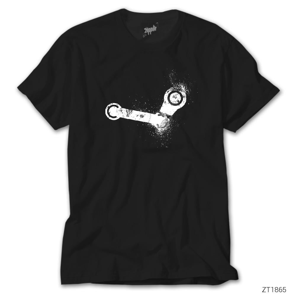 Steam Crank Splash Siyah Tişört