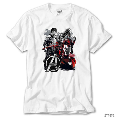 Avengers Members Beyaz Tişört