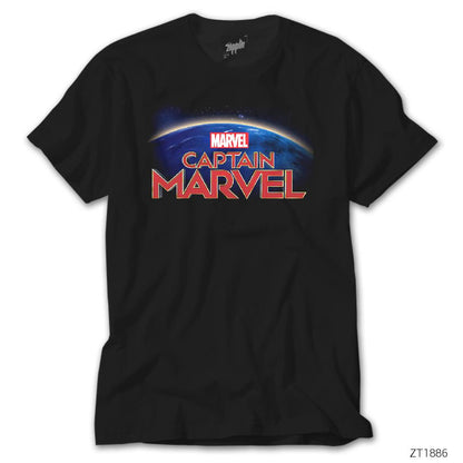 Captain Marvel on World Siyah Tişört