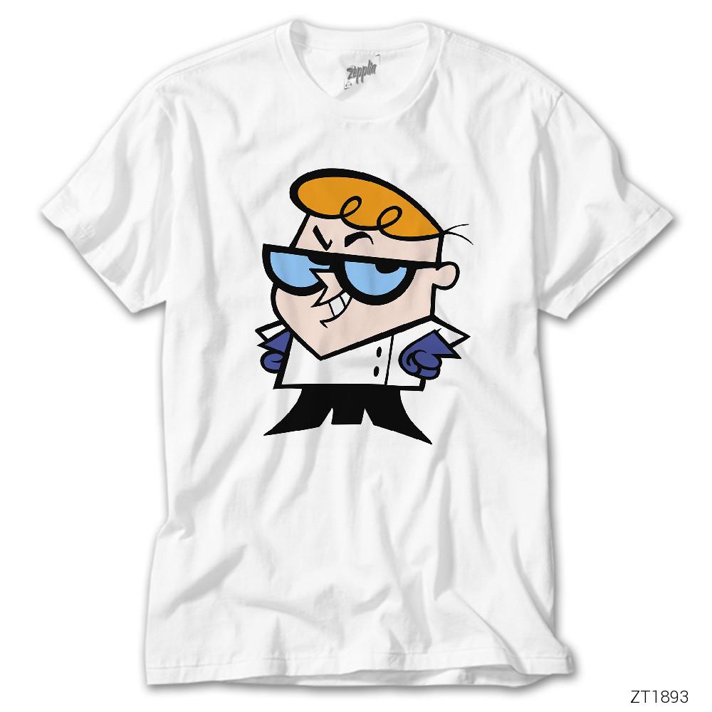 CrowsGate Dexter Cartoon Laboratory Beyaz Tişört