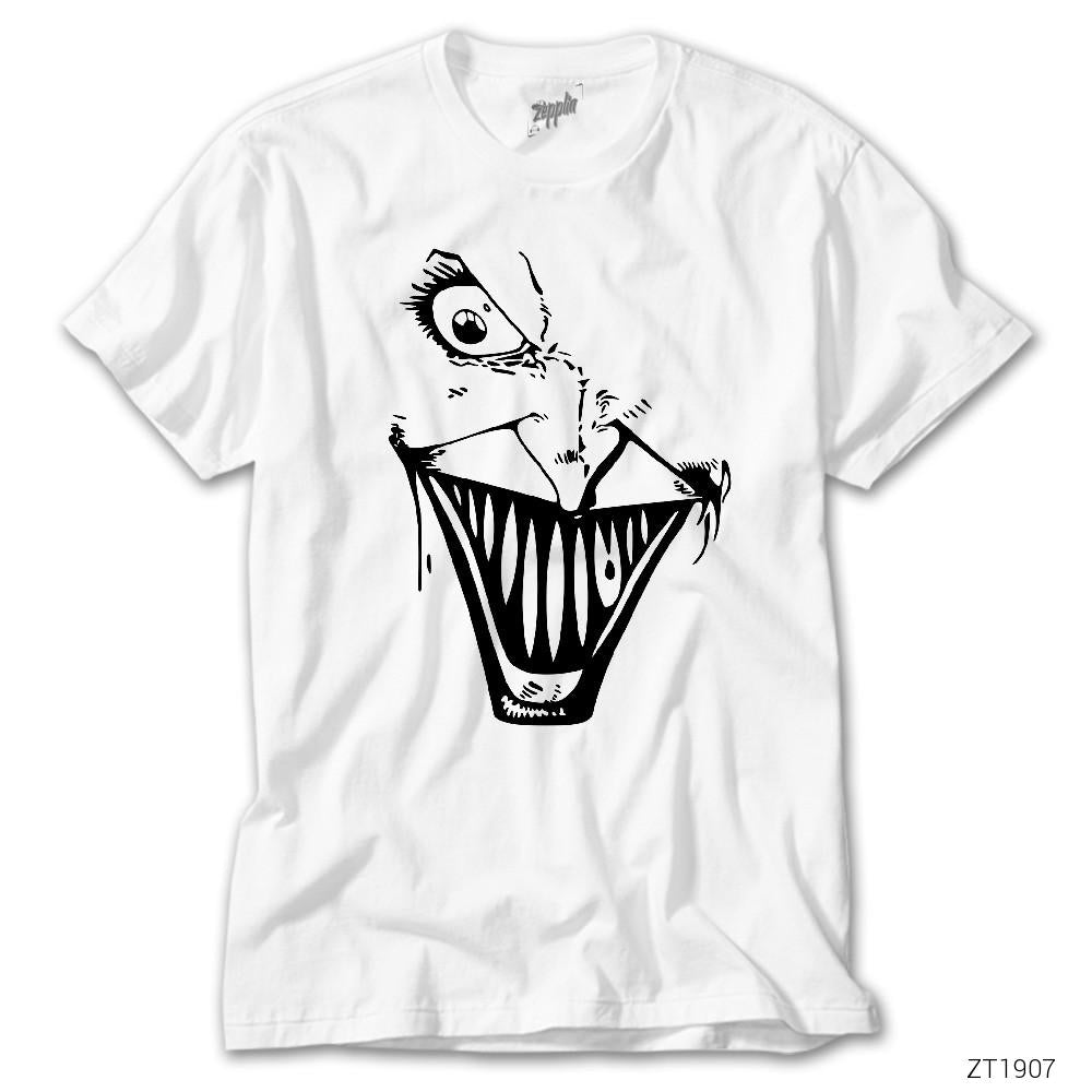 CrowsGate Joker Half Face Beyaz Tişört