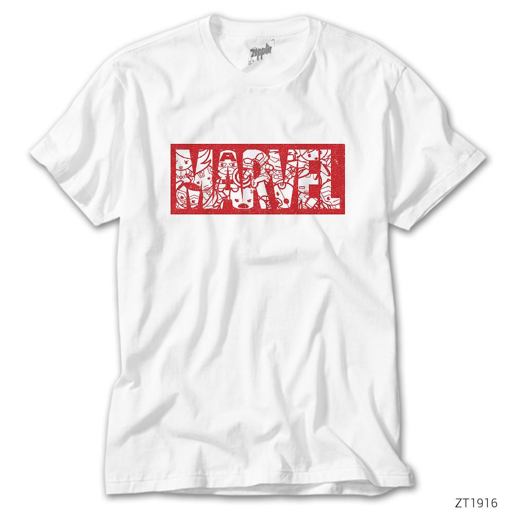 CrowsGate Marvel Logo Inside Beyaz Tişört