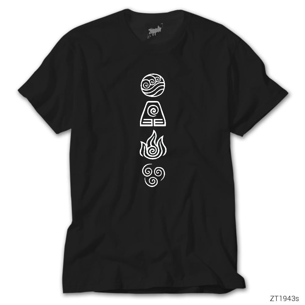 CrowsGate Avatar Four Elements Siyah Tişört