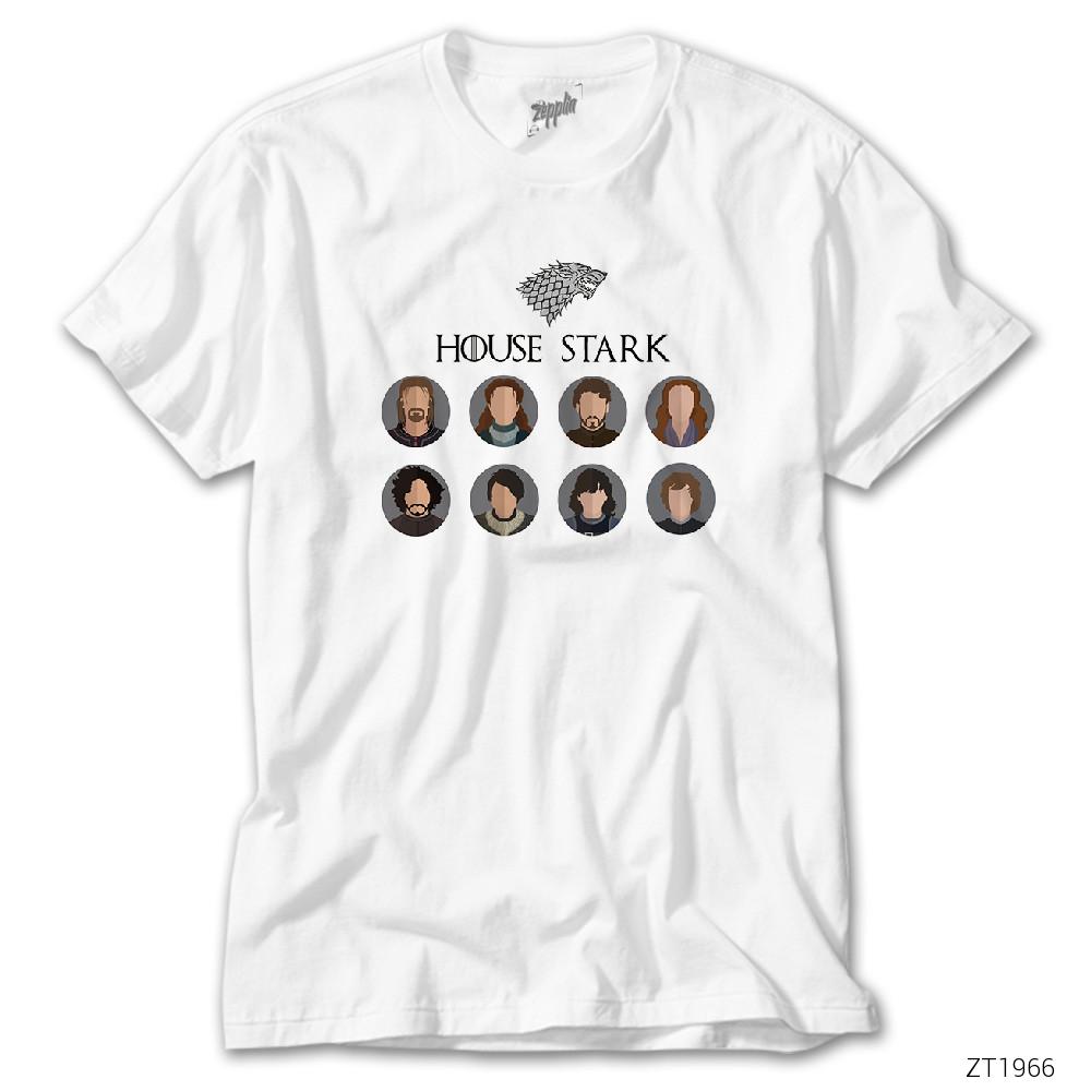 CrowsGate Game of Thrones House Stark Beyaz Tişört