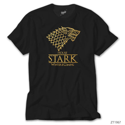 Game of Thrones House Stark Winter is Coming Siyah Tişört