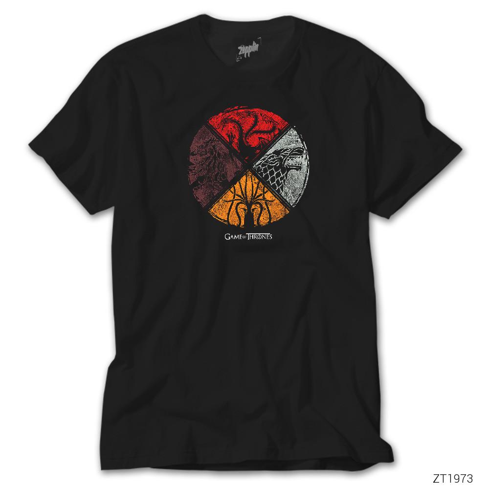 Game of Thrones Sigil Sheild Siyah Tişört