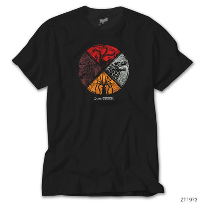 Game of Thrones Sigil Sheild Siyah Tişört