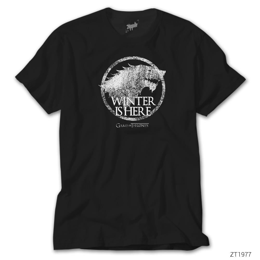 CrowsGate Game of Thrones Winter is Here Siyah Tişört
