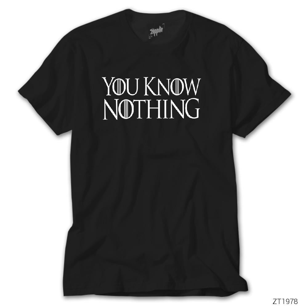Game of Thrones You Know Nothing Siyah Tişört