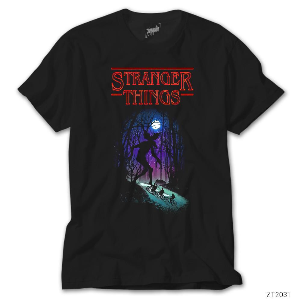 Stranger Things Demogorgan Siyah Tişört