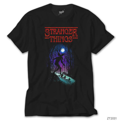 Stranger Things Demogorgan Siyah Tişört