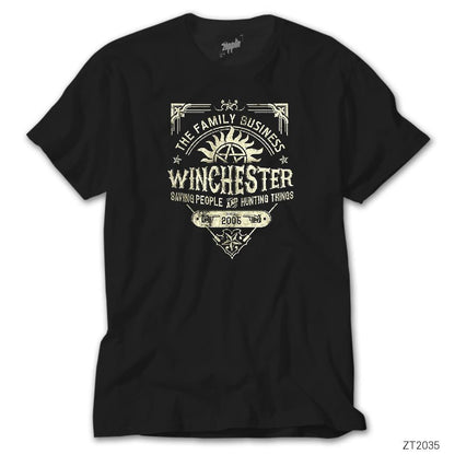 Supernatural A Very Winchester Siyah Tişört
