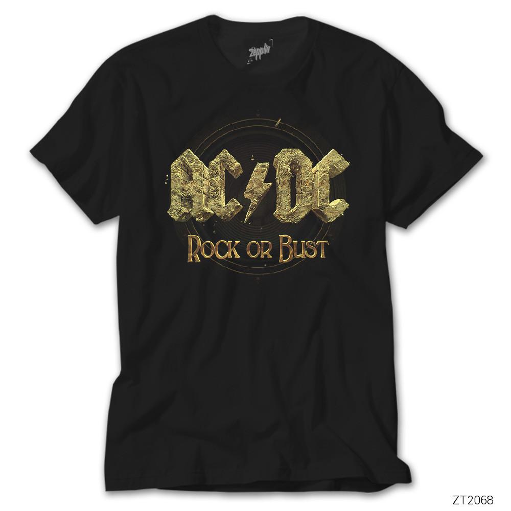 AC DC Rock or Bust Siyah Tişört