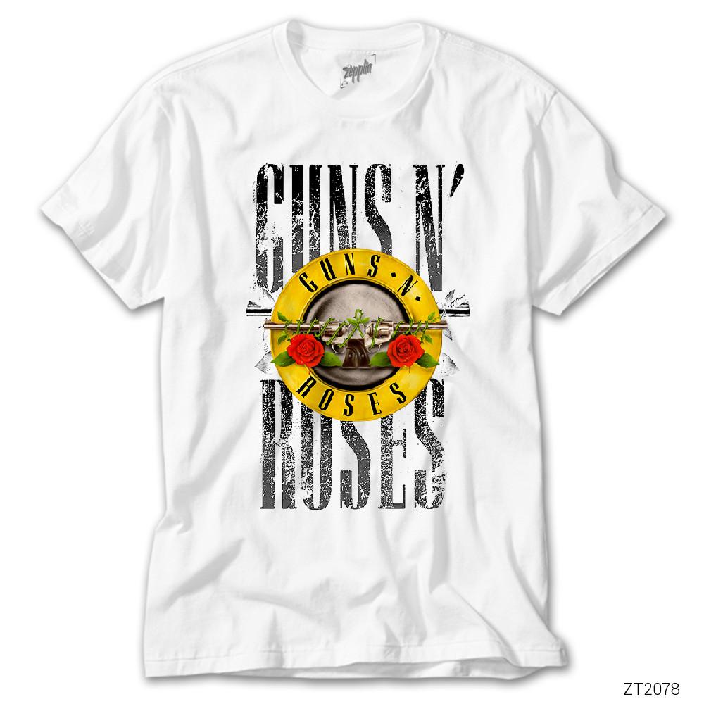 Guns N Roses Old Style Beyaz Tişört