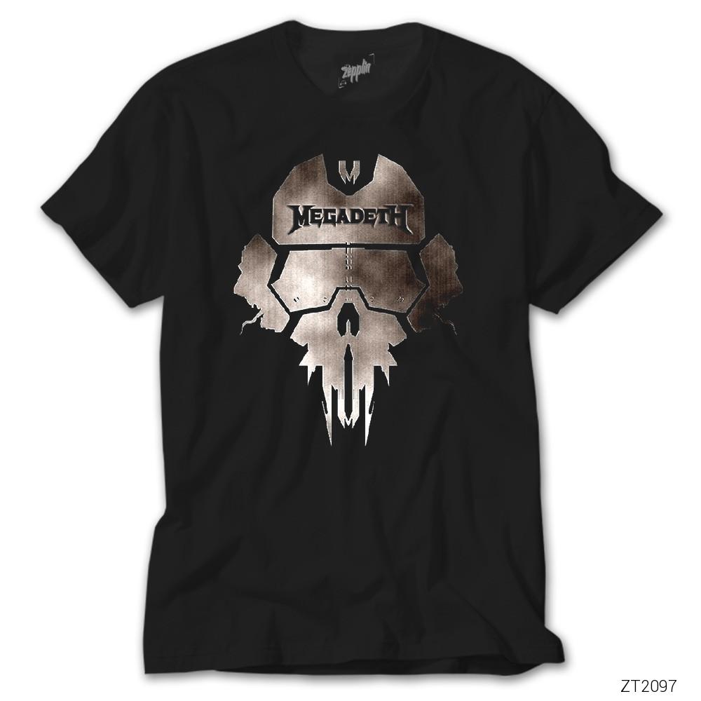 Megadeth Steel Skull Siyah Tişört