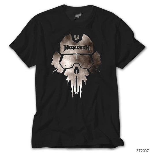 Megadeth Steel Skull Siyah Tişört