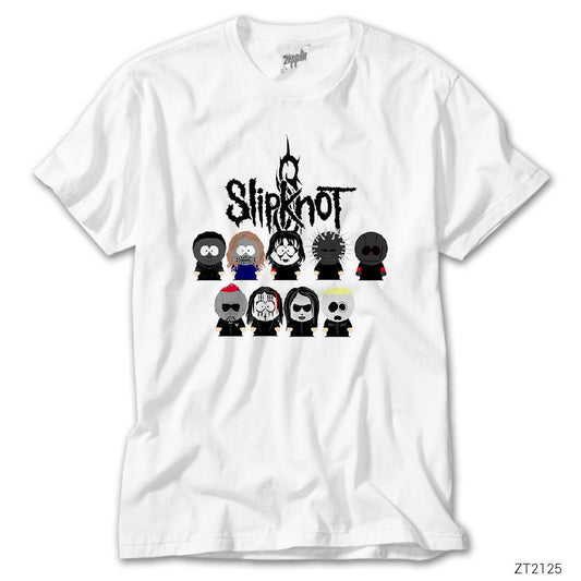 Slipknot Cartoon Beyaz Tişört