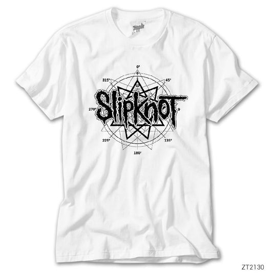 Slipknot Pentagram Beyaz Tişört