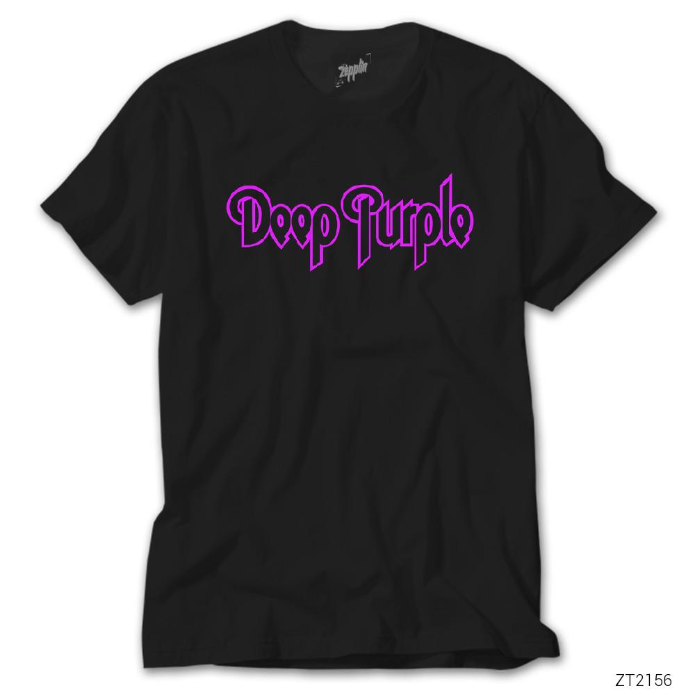 Deep Purple Logo Outline Siyah Tişört