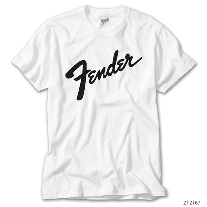Fender Logo 3 Beyaz Tişört